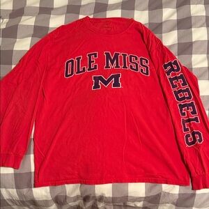 Fabletics Red Long Sleeve Tee